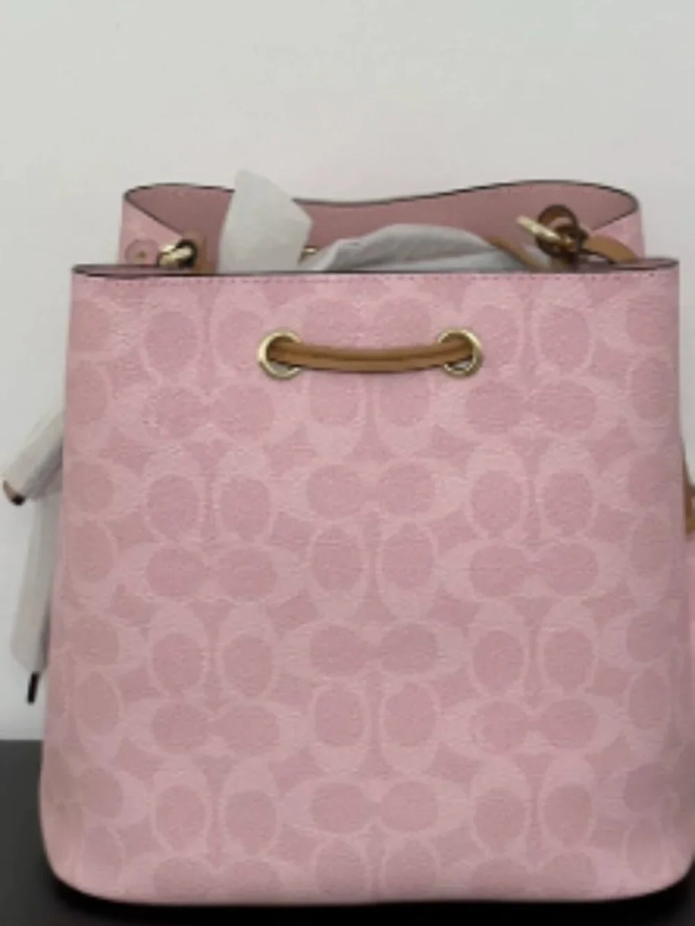 Coach Pink Signature Bucket Bag Shoulder Bag